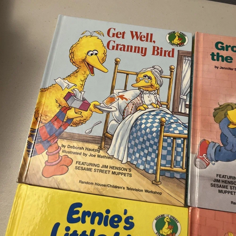 Vintage Sesame Street Books Start to Read Lot of 4 Hardcover Illustrated 1986